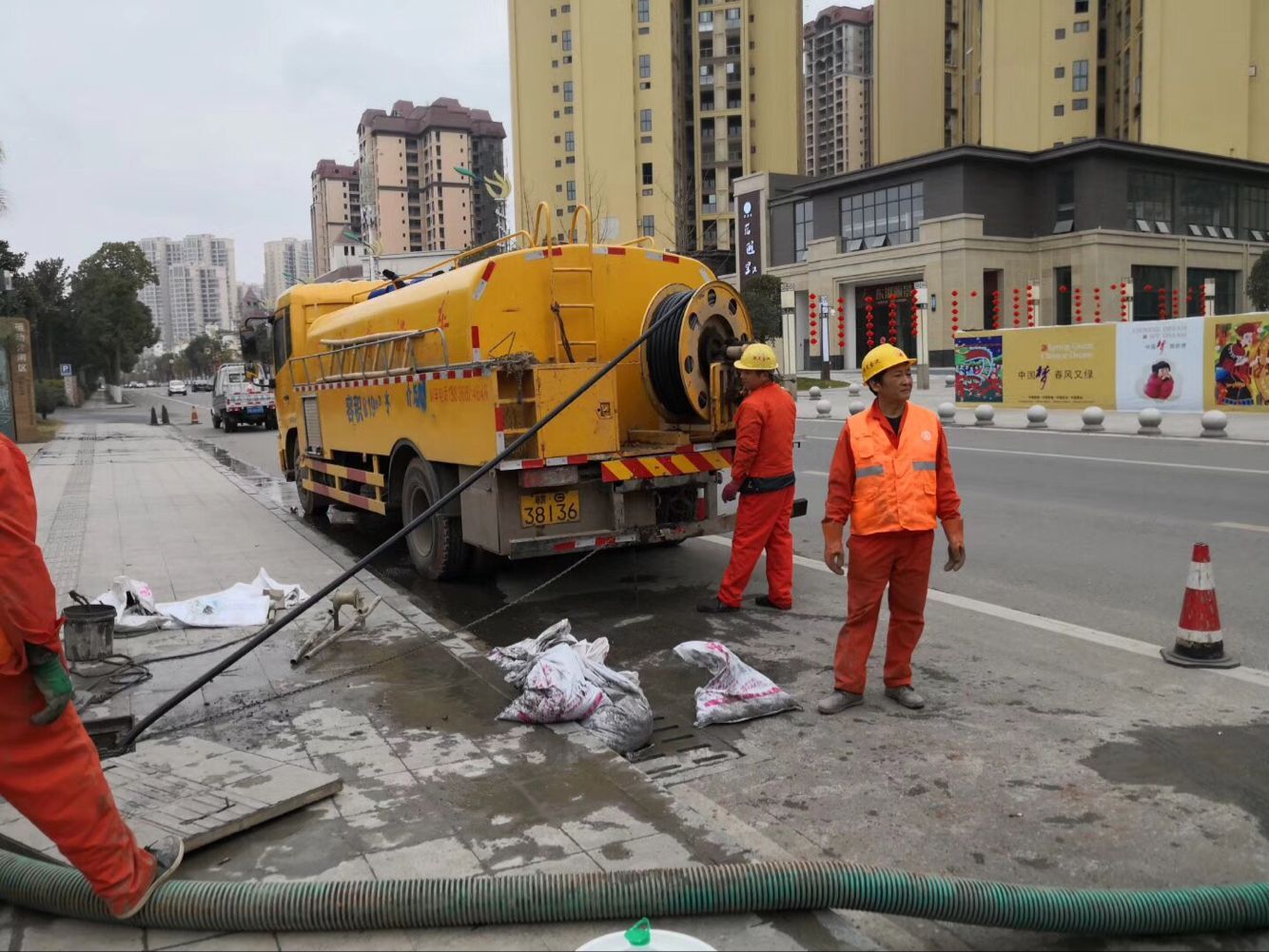 涪陵排污管道清淤-管道清洗